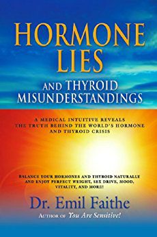 A book cover with the title of hormone lies and thyroid misunderstandings.