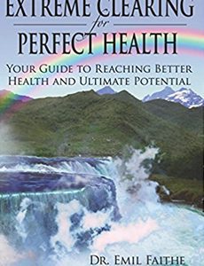 A book cover with a waterfall and rainbow in the background.